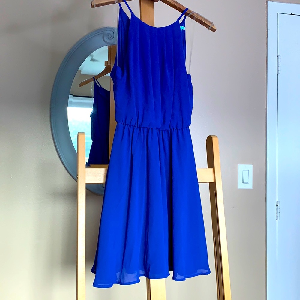 Royal blue cocktail dress